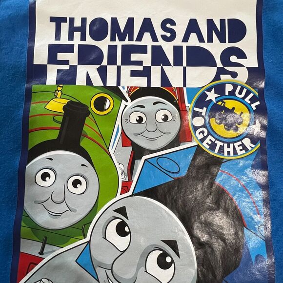 New No Tag Thomas & Friends Blue Crew Neck Decal Tee Shirt 3T Pull Together - Picture 6 of 7